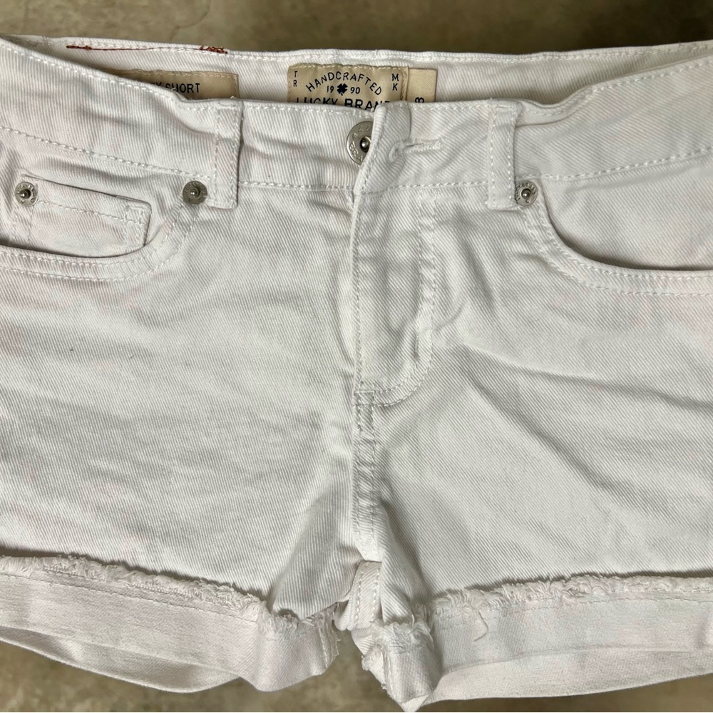 Jean shorts for girls, size 10 (Lucky Brand), white